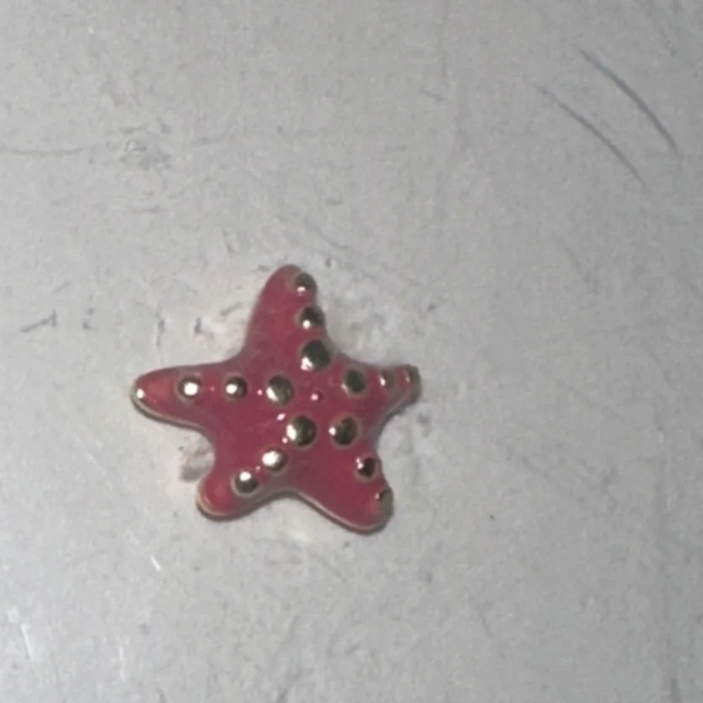 Girl Nation Pink Starfish Stud Earrings 14K Gold Plated Hypoallergenic Beach Sea